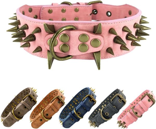 Anti-Bite Spiked Dog Collar for Large Dogs